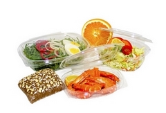 Salatschale oval mit Deckel