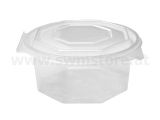 Achteckschale mit Deckel - 750ml PP (50 Stk.)