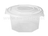 Achteckschale mit Deckel - 1000ml PP (50 Stk.)